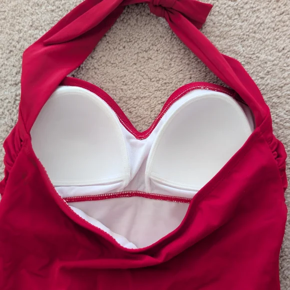 BOGO! Catalina Red Swimsuit Skirted Swim Dress M - Picture 2 of 3